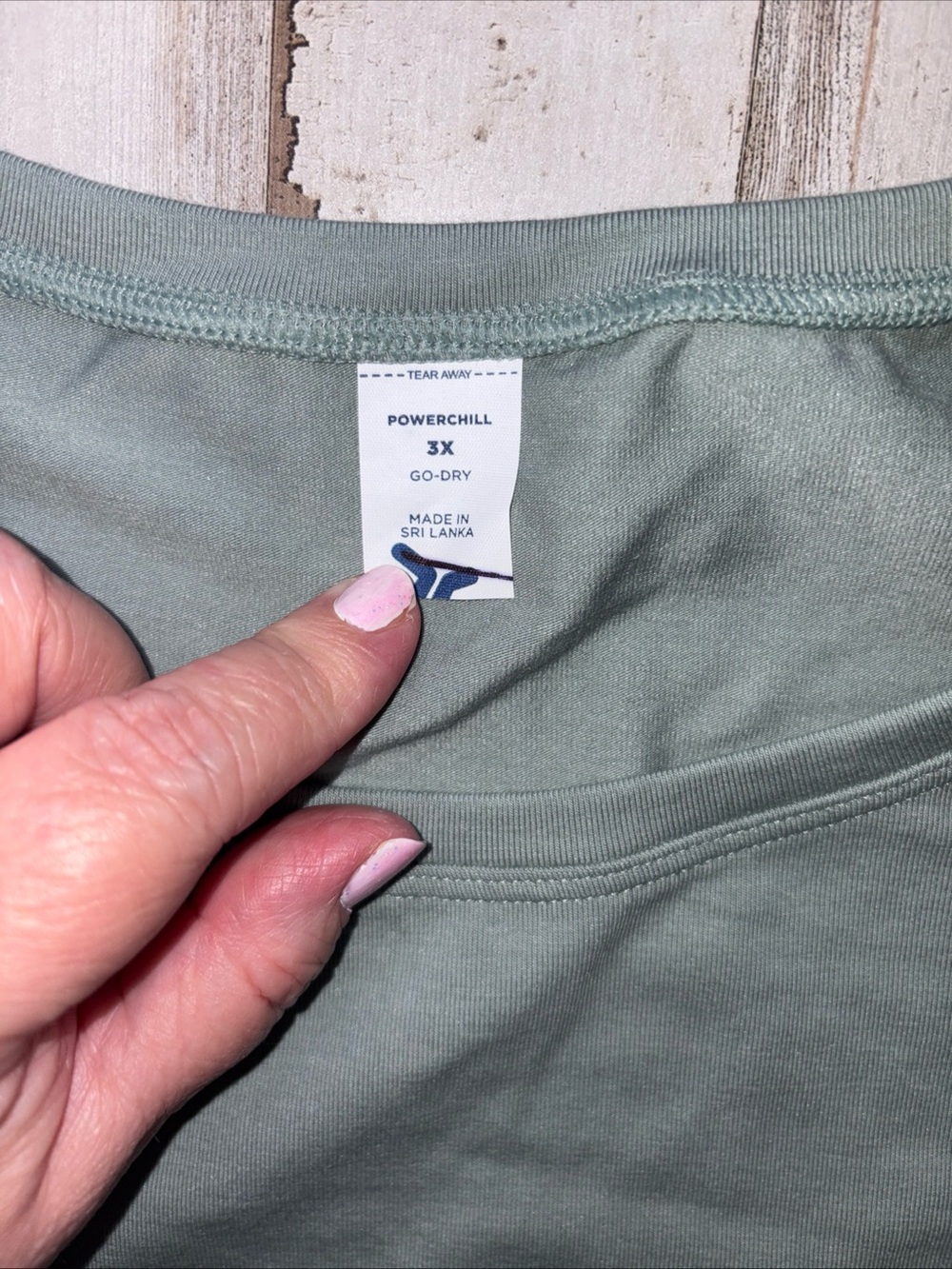 Old Navy PowerChill Cropped Cross Front T-Shirt 3X Osage Green Stretch Top Tee - Picture 2 of 11